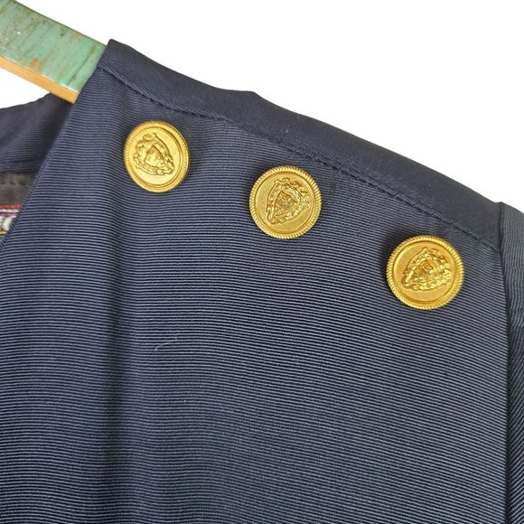 Vintage 90's S.L. Fashions Crested Pocket Button Pleated Drop Waist Dress, 18WP - Picture 5 of 10